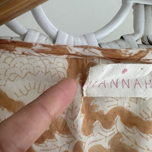 Hannah Artwear Luna Wrap Dress OS Silk Indian Block Print Boho Ruffle Feminine - Picture 10 of 14